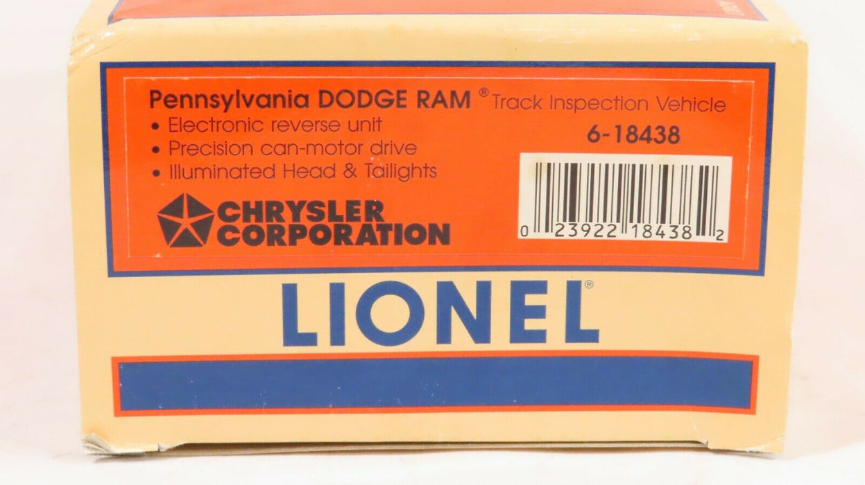 Lionel 6-18438 Pennsylvania Dodge Ram Inspection Car NIB