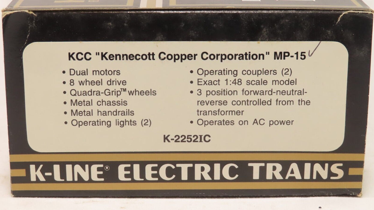 K-Line K-2252IC KCC "Kennecott Copper Corporation" MP-15 LN