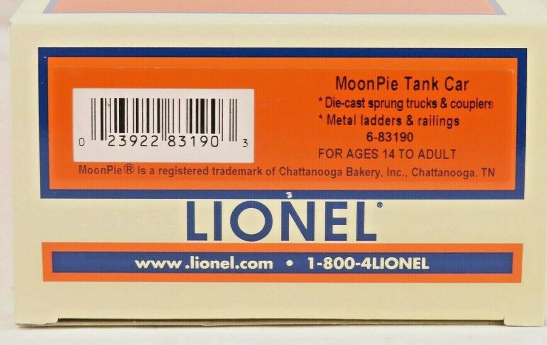 Lionel 6-83190 MoonPie Tank Car LN