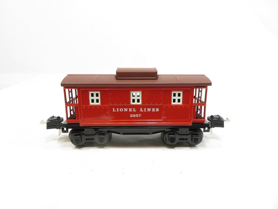 MTH 11-70041 Lionel Corp 2657 Caboose red & Brown Tinplate O NIB