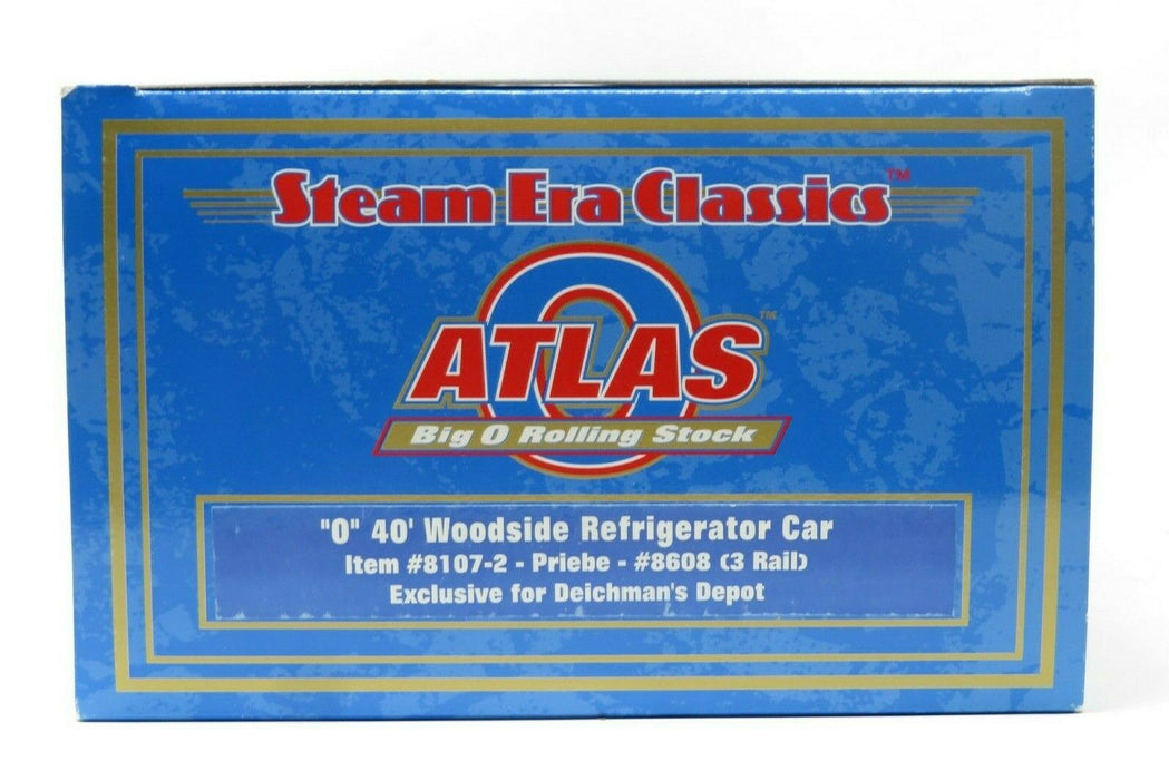 Atlas 8107-2 Priebe 40' Woodside Refrigerator Car #8608 NIB