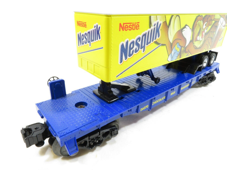 Lionel 6-26070 Nestle Nesquick Flatcar w/Trailer NIB