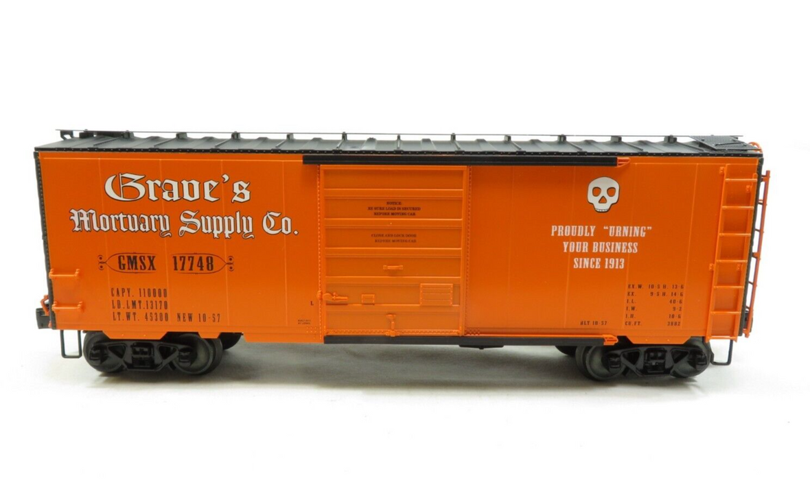 Lionel 6-17748 Graves Mortuary Supply PS-1 Boxcar BOX WORN LN