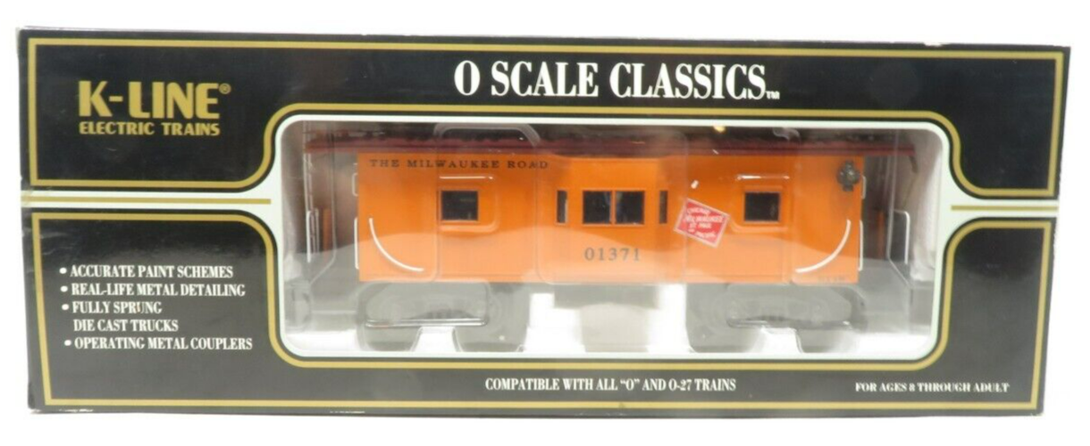 K-Line K612-1371 Milwaukee Road Bay Window Caboose NIB