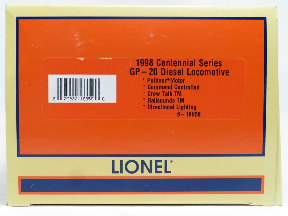 Lionel 6-18858 Centennial GP-20 Diesel w/TMCC Railsounds LN