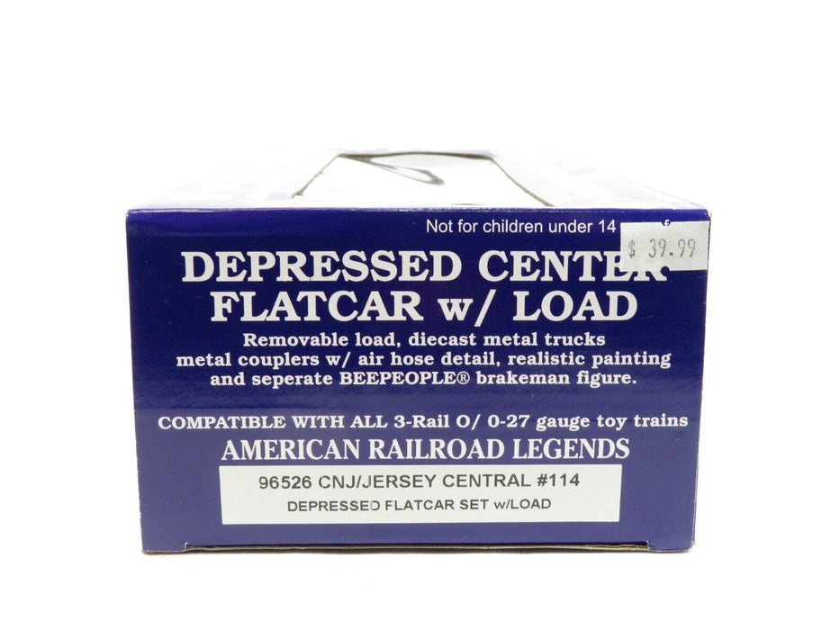RMT 96526 Jersey Central Depressed Center Flatcar w/Load #114 LN