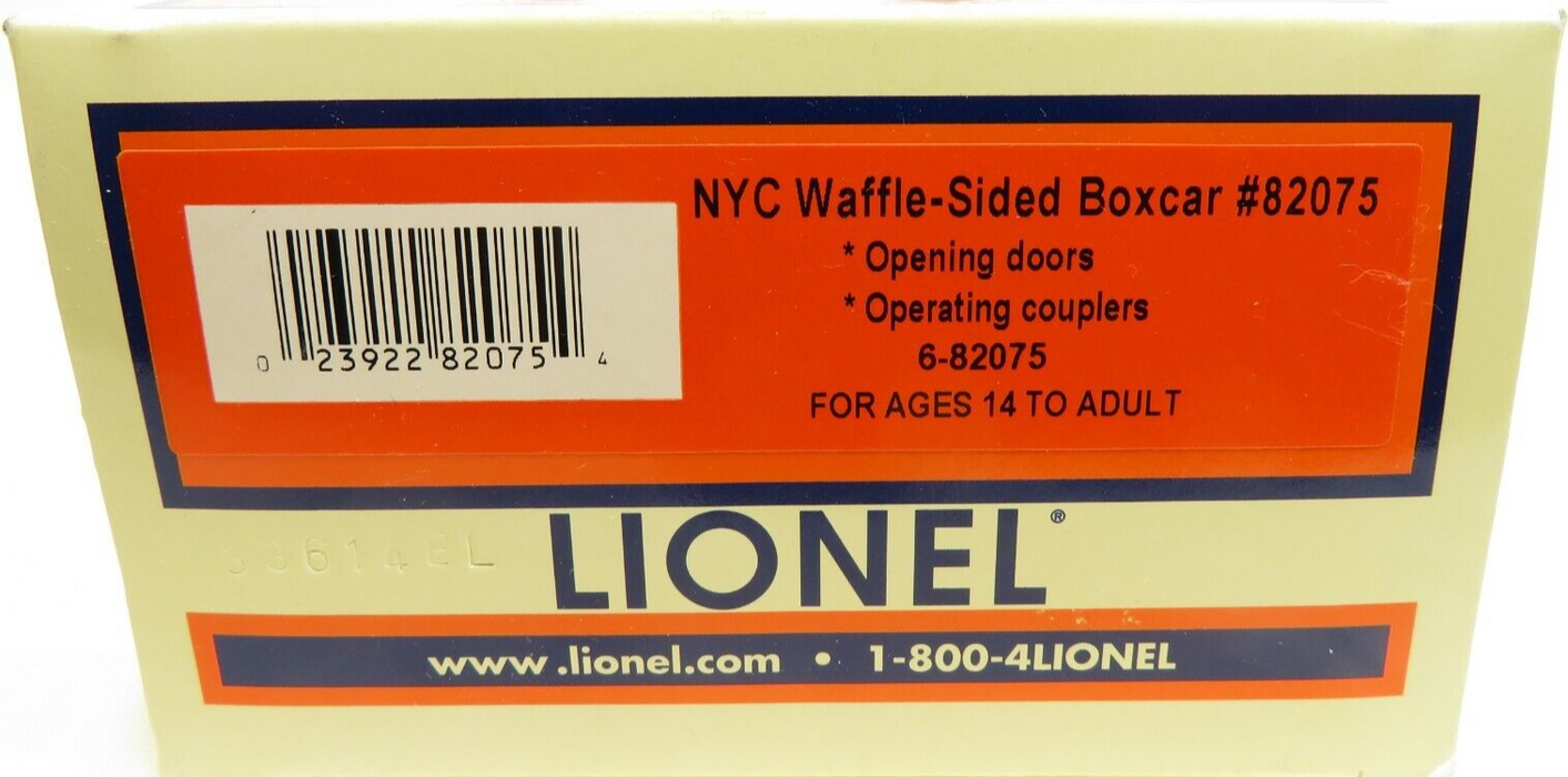 Lionel 6-82075 NYC Waffle-Sided Boxcar #82075 NIB