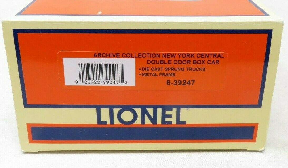 Lionel 6-39247 Archive Collection NY Central Double Door Box Car NIB