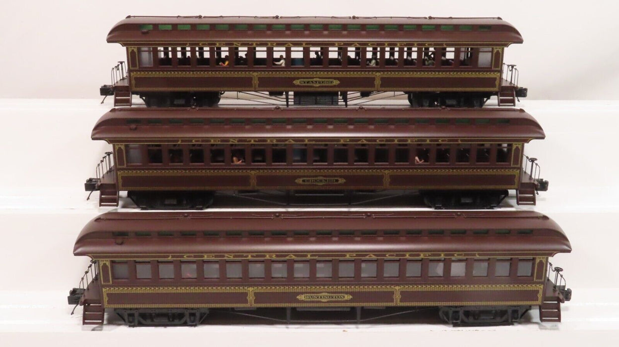 MTH 20-62011 Central Pacific 64' Woodsided Passenger Set LN
