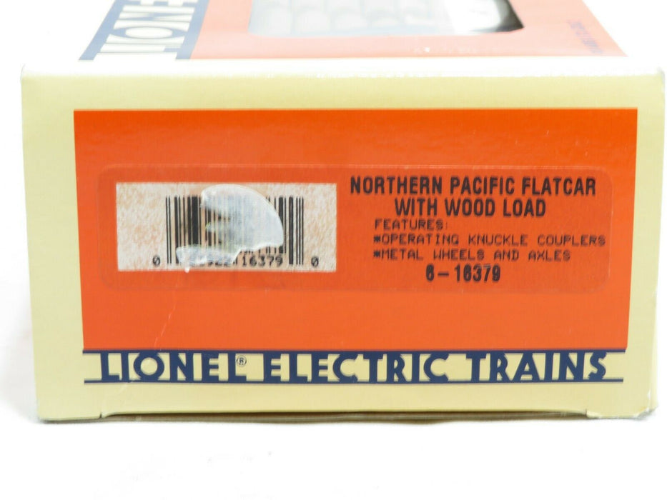 Lionel 6-16379 Northern Pacific Flatcar w/wood load NIB