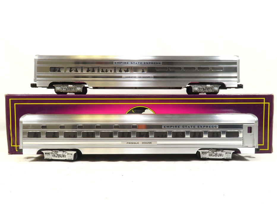 MTH MT-6509 NYC 70' Scale Aluminum Sleeper/Diner Two Car Set LN