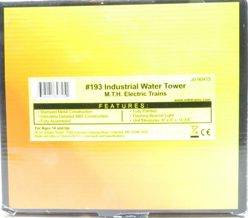 MTH 30-90415 #193 Industrial Water Tower NIB