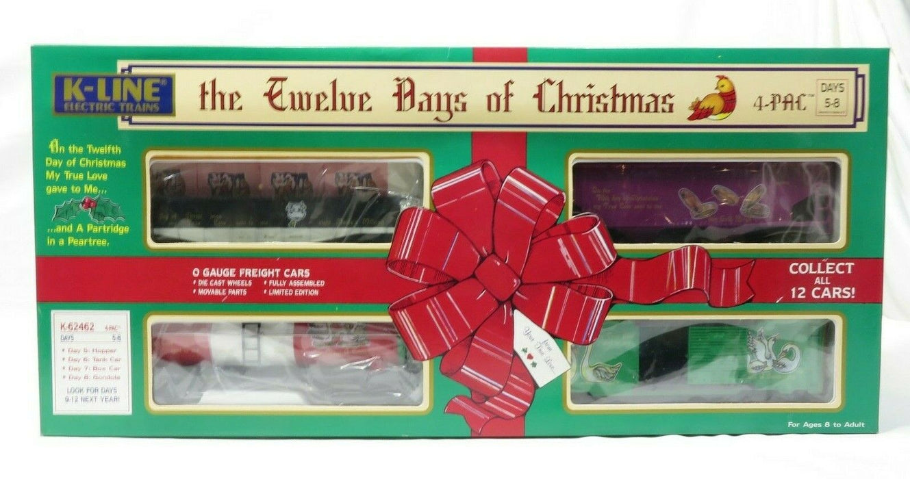 K-Line K-62462 Twelve Days of Christmas Freight Cars 5-8 Days NIB