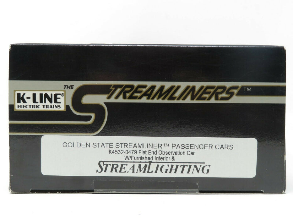 K-Line K-4532-0479 Golden state Stremliner Observation Car NIB