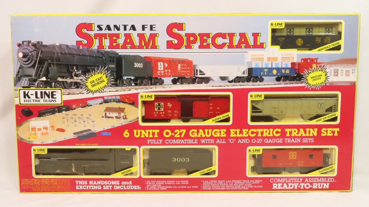 K-Line 1201 Santa Fe Steam Special 6 Unit Electric Train Set LN