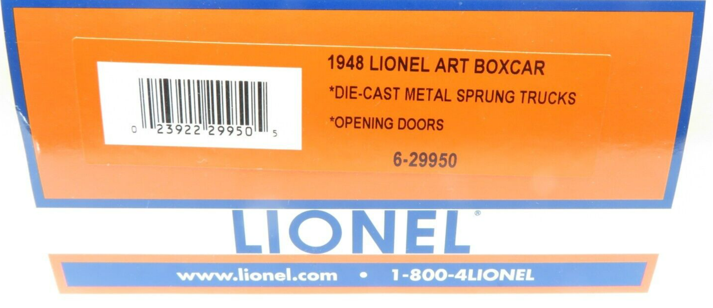 Lionel 6-29950 1948 Lionel Art Boxcar NIB