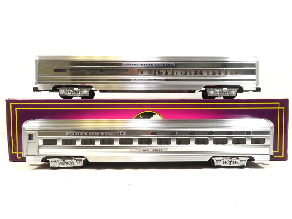 MTH MT-6509 NYC 70' Scale Aluminum Sleeper/Diner Two Car Set LN