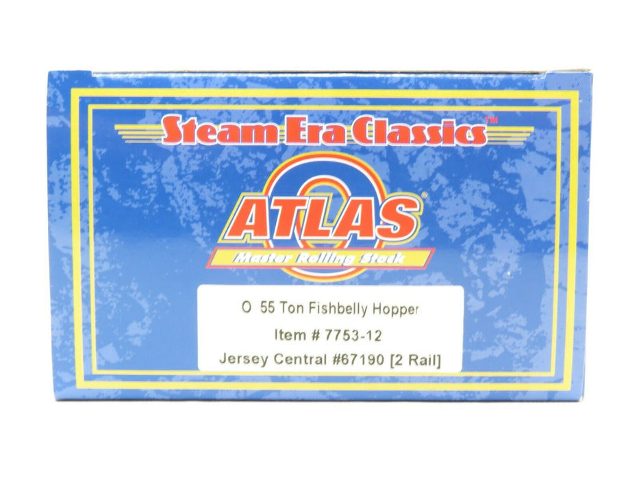 Atlas 7753-12 Jersey Central 55 Ton Fishbelly Hopper #67190 2-Rail NIB
