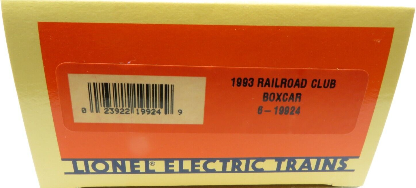 Lionel 6-19924 1993 Railroad Club Boxcar NIB