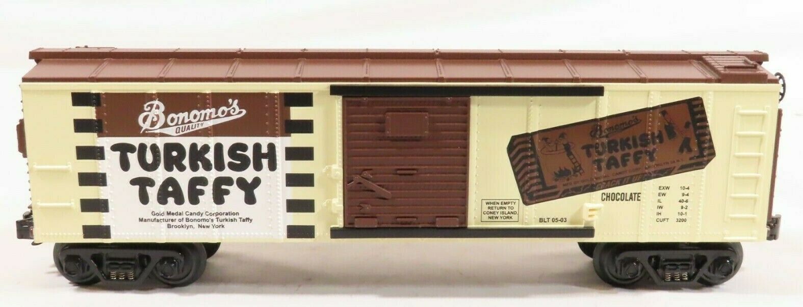 MTH 30-74128 Bonomo Taffy-Chocolate Box Car NIB