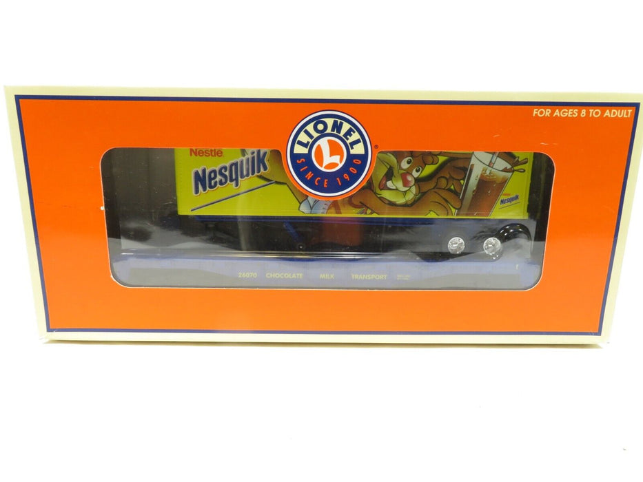 Lionel 6-26070 Nestle Nesquick Flatcar w/Trailer NIB