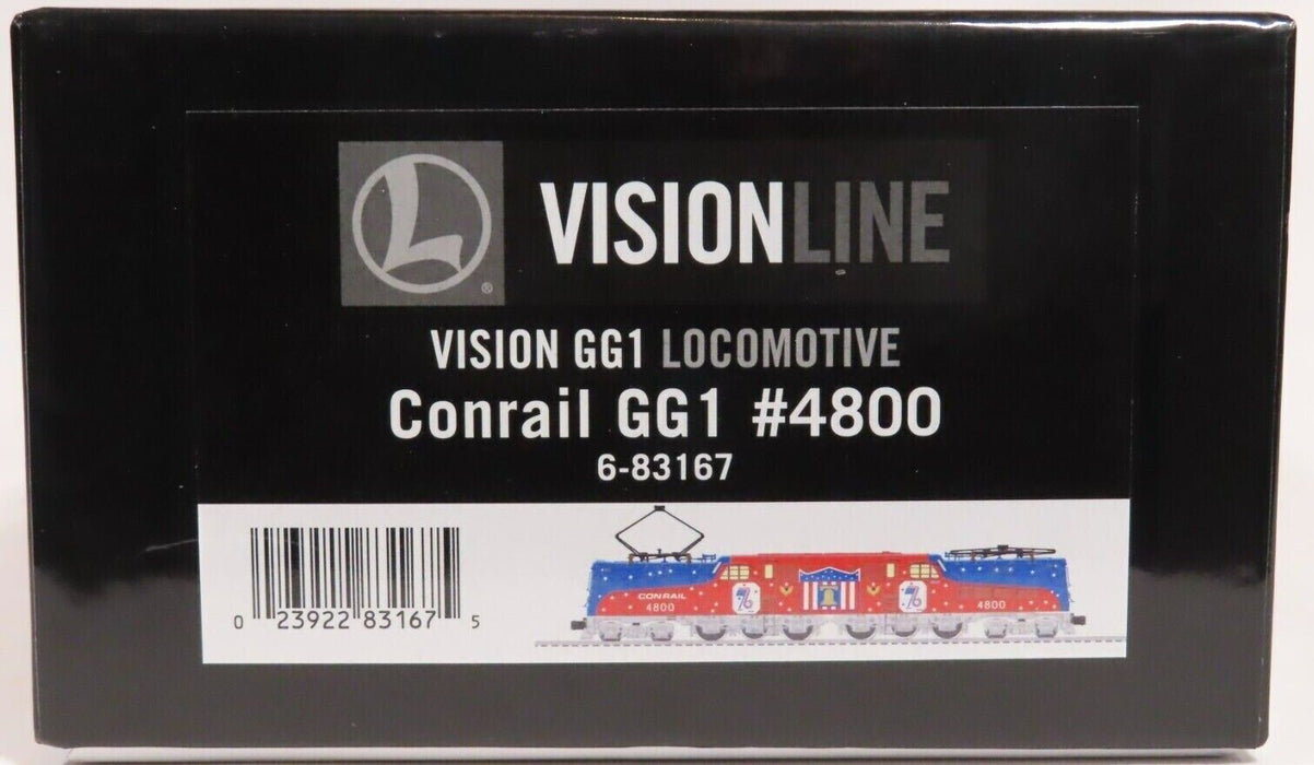 Lionel 6-83167 Visionline Conrail GG1 Electric Bi-Centential #4800 LN