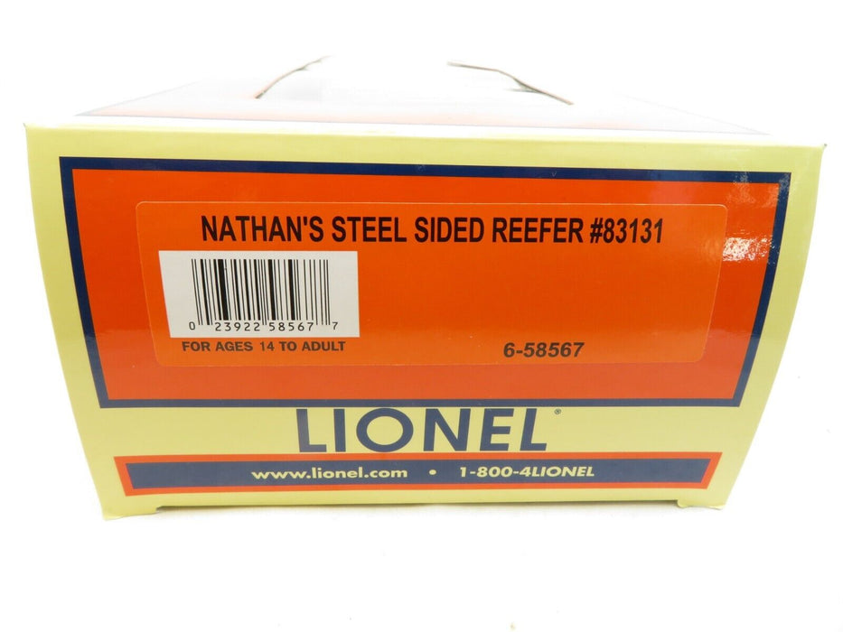 Lionel 6-58567 Nathan's Steel Sided Reefer #83131 NIB