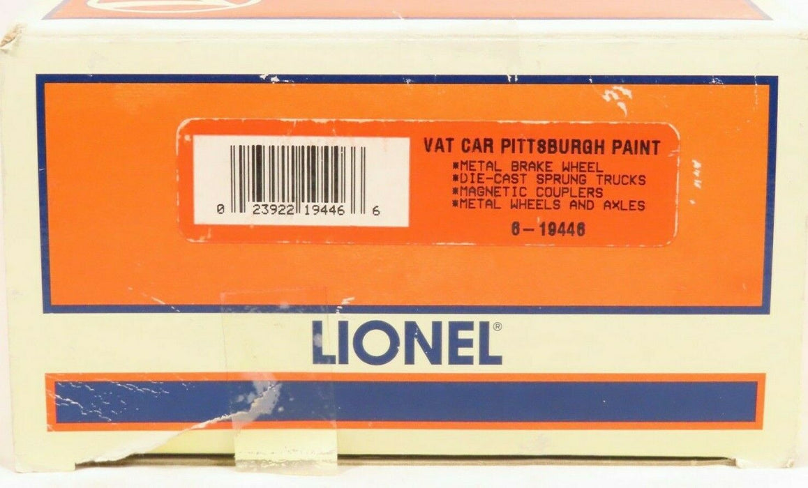 Lionel 6-19446 Vat Car Pittsburgh Paint NIB
