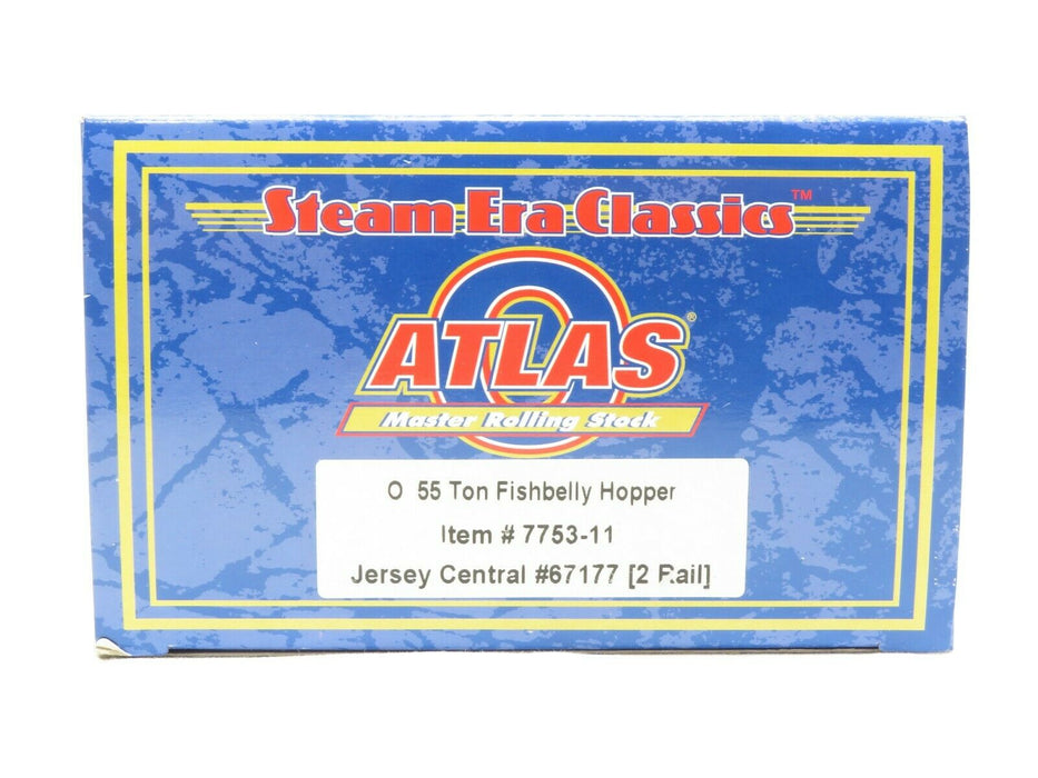 Atlas 7753-11 Jersey Central 55 Ton Fishbelly Hopper #67177 2-Rail NIB