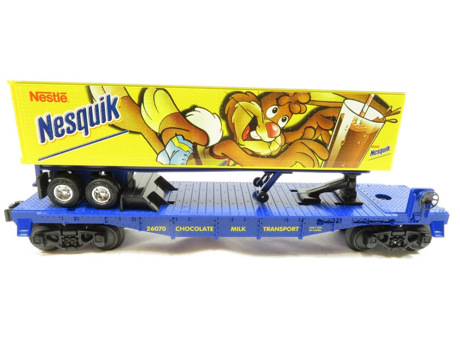 Lionel 6-26070 Nestle Nesquick Flatcar w/Trailer NIB