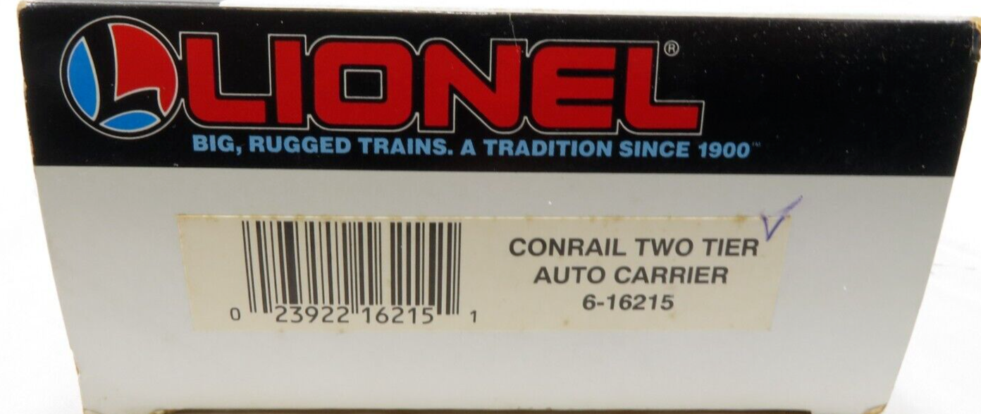 Lionel 6-16215 Conrail Two Tier Auto Carrier NIB