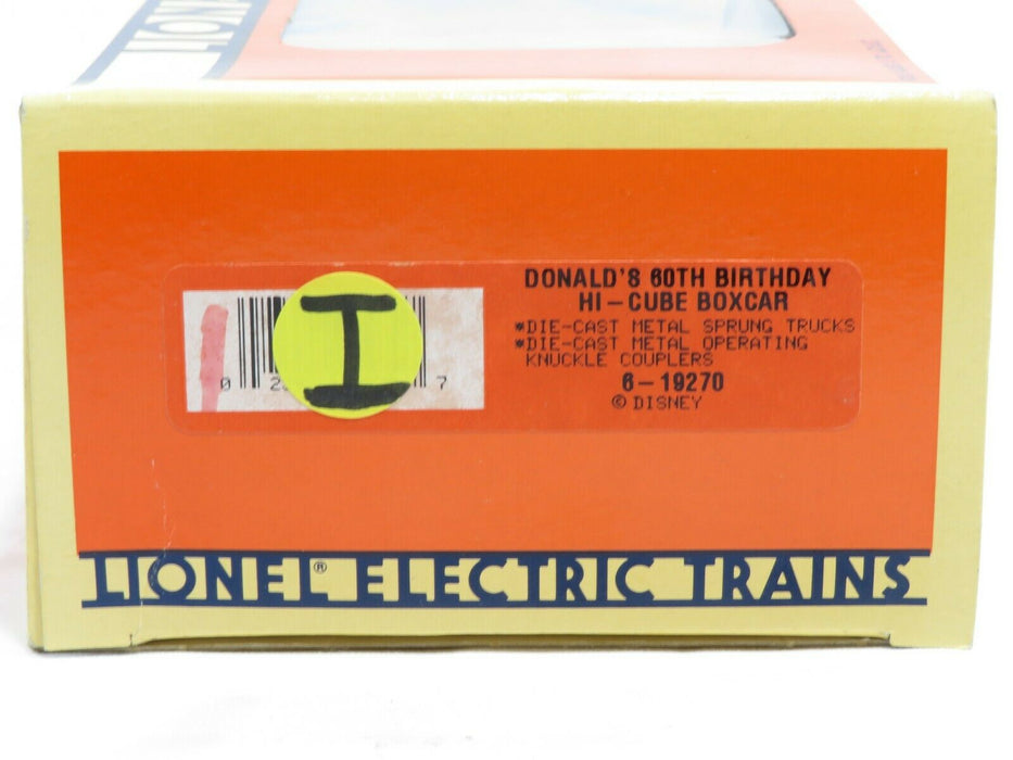 Lionel 6-19270 Donald Duck 60th Birthday Box Car NIB