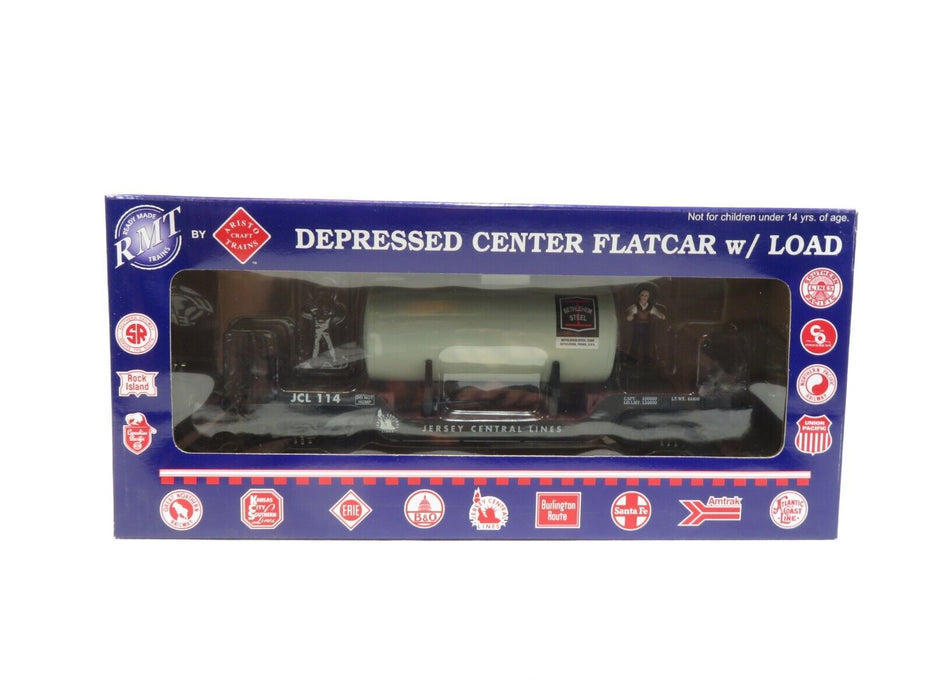 RMT 96526 Jersey Central Depressed Center Flatcar w/Load #114 LN