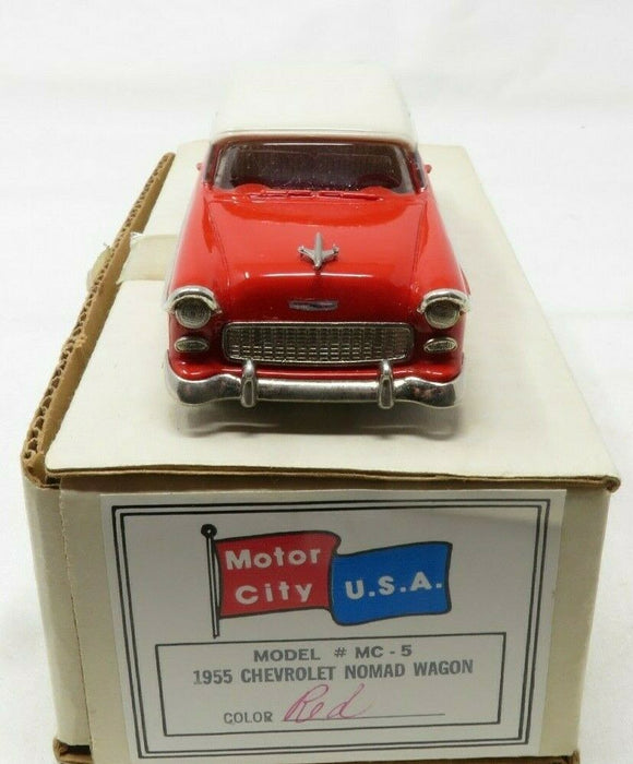 Motor City USA Models MC #5 DIE CAST 1955 Chevrolet Nomad Wagon (RED) NIB