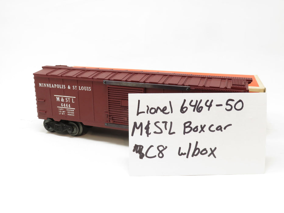 Lionel 6464-50 M&StL Boxcar w/box C8