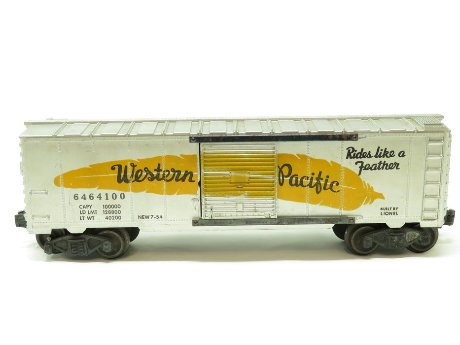 Lionel 6464-100 Western Pacific Boxcar w/yellow feather C6