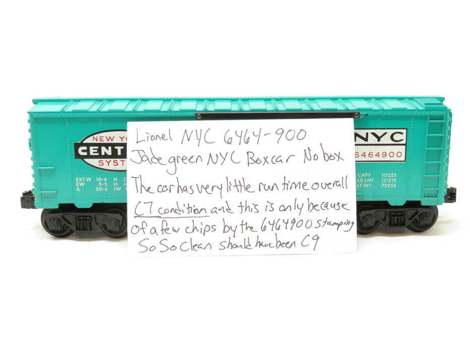 Lionel 6464-900 New York Central Jade Green Boxcar C7